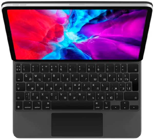 Чехол-клавиатура Apple Magic Keyboard для iPad Pro 12,9″(MXQU2) (2020) ( русская гравировка) черная 9646063315