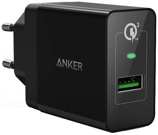 Сетевое зарядное устройство Anker PowerPort+ USB Quick Charge 3.0 и IQ, цвет Черный 9646505675
