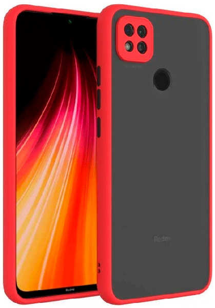 Пластиковая накладка для Xiaomi Redmi 9С красный кант 9646522645