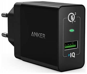 Сетевое зарядное устройство Anker PowerPort+ USB Quick Charge 3.0 и IQ черное 9646558707