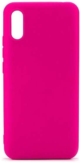 Силиконовая накладка для Xiaomi Redmi 9А (SC) ярко-розовая 9646581259