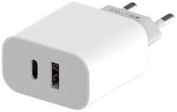 Сетевое зарядное устройство Maxvi CHL-602PD USB+USB-C белый