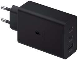 Сетевое зарядное устройство Samsung (EP-T6530NBEG) 65W 2xType-C + USB черное