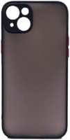 Apple Пластиковая накладка NEW Skin для iPhone 15 Plus затемненная черный кант