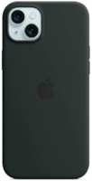 Apple Силиконовая накладка Silicone Case с MagSafe для iPhone 15 черная UAE