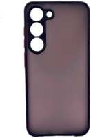 Пластиковая накладка NEW Skin для Samsung Galaxy S21 FE затемненная черный кант