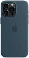 Apple Силиконовая накладка Silicone Case с MagSafe для iPhone 15 Pro синий титан SZ
