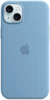 Apple Силиконовая накладка Silicone Case с MagSafe для iPhone 15 Plus синяя SZ