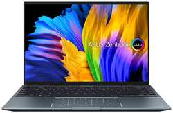 Ноутбук Asus Zenbook UX5401ZA-KN195 Touch 14″ 2880x1800 OLED 16:10/Core i7-12700H 6p8e 2.3-4.7Ghz/16Gb/512PCISSD/noDVD/Int:Iris Xe/Cam/BT/WiFi/63WHr/w1y/1.4kg/Pine /DOS NumPad (90NB0WM1-M00A70)