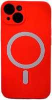 Apple Силиконовая накладка Fashion case Magnetic для iPhone 13 Pro Max (SC) красная