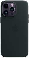 Apple Пластиковая накладка Leather Case MagSafe для iPhone 14 Pro Max черный