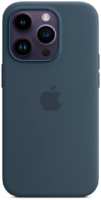 Apple Силиконовая накладка Silicone Case с MagSafe для iPhone 14 Pro синяя UAE