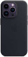 Чехол Apple iPhone 14 Pro Leather Case with MagSafe - Midnight / Темноя ночь (EAC)