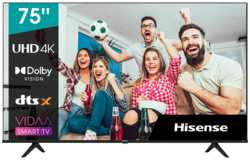 75″ Телевизор Hisense 75A6BG, 4K Ultra HD, черный