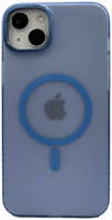 Apple Пластиковая накладка WIWU Ultra Thin Frosted MagSafe для iPhone 14 Plus прозрачный синий