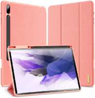 Чехол книжка DUX DUCIS Domo Series для Samsung Galaxy Tab S9+ / S8+ / S7+ / S7 FE с отделением под сти розовая
