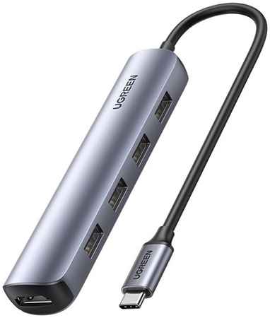 Адаптер Ugreen CM417 USB-C 5 в 1 HDMI, 4x USB 3.0 USB C 5 в 1 965044440165852