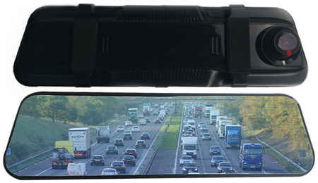 Видеорегистратор-зеркало Auto.mir 57408207 V10 Full HD1080, с 2 камерами, черный 965044440180263