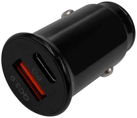 USB автомобильное зарядное устройство AVS 2 порта UC-614 (USB QC 3.0+PD Type C)
