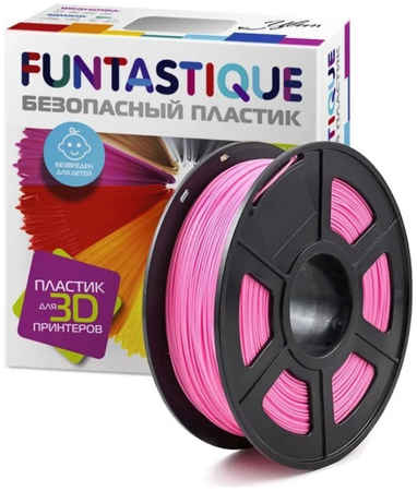 Пластик для 3D печати в катушке Funtastique Pink ABS,1.75 мм,1 кг Пластик для 3D печати в катушке Funtastique (ABS,1.75 мм,1 кг) (розовый) 965044440540935