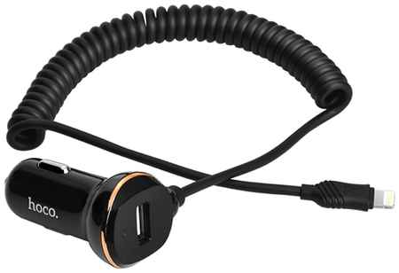 Автомобильное зарядное устройство Hoco Z14 USB-порт 3.1А плюс кабель Lightning