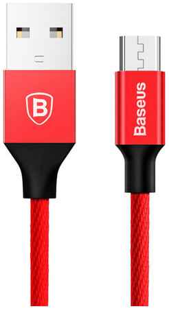Кабель Baseus USB Micro USB 1m нейлоновый 2A Yiven Cable красный