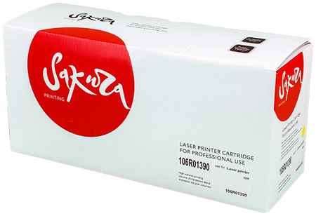 Картридж для лазерного принтера SAKURA 106R01390 SA106R01390 Yellow, совместимый 965044440711491