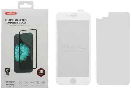 Защитное стекло ANMAC для iPhone 7/8 3D + пленка назад белое