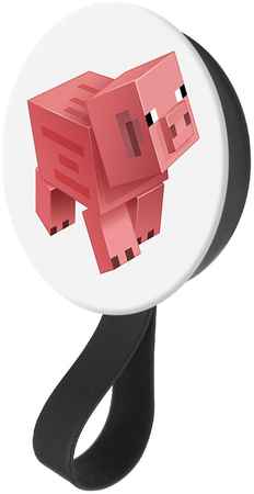 Кольцо-держатель с зеркалом Krutoff для телефона Minecraft - Свинка