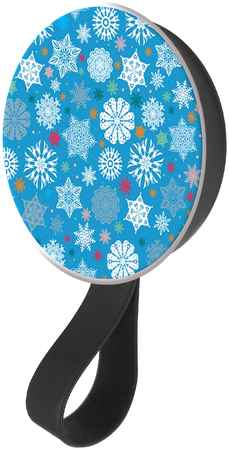 Кольцо-держатель с зеркалом Krutoff для телефона Природа - Снежинки