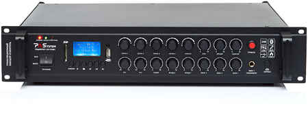Трансляционный микшер-усилитель 5 зон с MP3-BT-FM плеером и модулем EMC PASystem LEV-650DC 965044441042880
