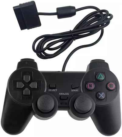 Геймпад NoBrand DualShock 2 для Playstation 2 Black (Не оригинал) 965044441093155