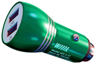 Зарядное устройство WIIIX 2xUSB Green UCC-2-17 965044441287717