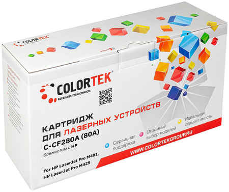 Картридж для лазерного принтера Colortek 104459 Black, совместимый 965044441362578