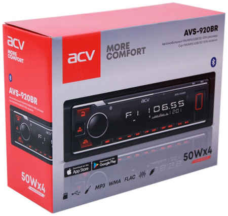 Автомагнитола ACV AVS-920BR 1DIN 4x50Вт 965044441669866