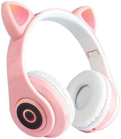 Cat Ear Наушники детские Bluetooth с светящимися ушками кошки Pink P39M 965044441861663