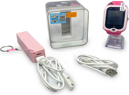 Часы Smart Baby Watch Wonlex KT22 + переносной аккумулятор, розовый 965044441877930