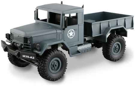 Радиоуправляемая машина MN MODEL военный грузовик, цвет серый 965044442096533