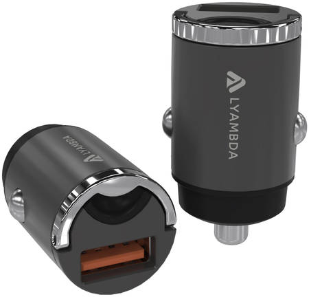 Автомобильное зарядное устройство Lyambda 30Вт USB-A (QC3.0) Aluminum LS-A30 Space