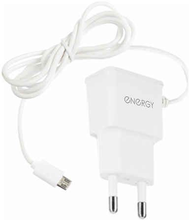 Сетевое зарядное устройство Energy ET-13 с кабелем micro-USB, 1А, цвет