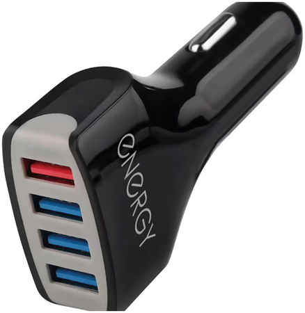 Автомобильное зарядное устройство Energy ET-17A, 4 USB, Q3.0, цвет - чёрный 965044442319388