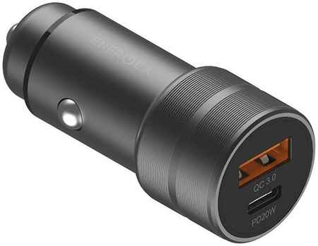 Автомобильное зарядное устройство EnergEA Alu drive PD20+, USB-C PD20 +USB-A QC3.0, 38W