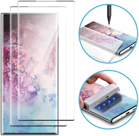 Защитное стекло с ультрафиолетовым клеем для Samsung Note 10 2 шт / 9D