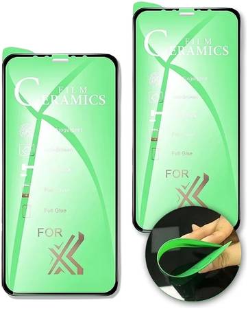 Гибкое защитное стекло Ceramics для Apple iphone 12 / Комплект 2 шт / 9D на весь экран 965044442783027