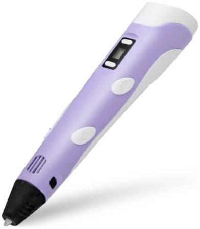 Gadzhetsshop 3D ручка с ЖК экраном + розетка EU + пластик 3 цвета + подставка (фиолетовый) gt-500 965044442892964