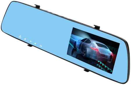 Автомобильный видеорегистратор зеркало Auto.mir с ЖК экраном, 2 камерами и флэш-картой slim с ЖК экраном, 2 камерами и флэш-картой 965044443131142