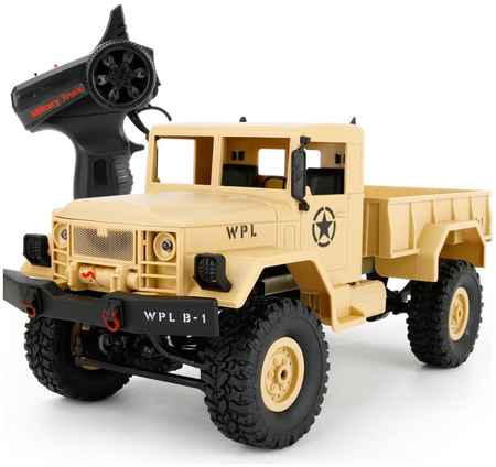Радиоуправляемый краулер WPL Military Truck 4WD RTR масштаб 1:16 2.4G - WPLB-14-Yellow 965044443134578