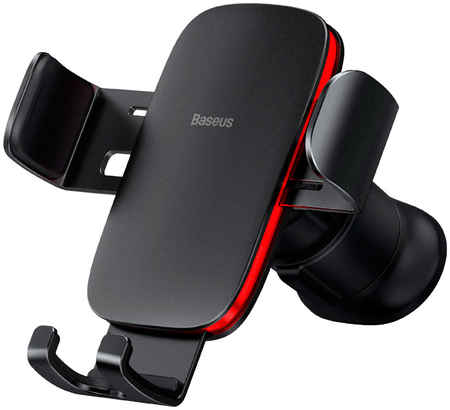 Автомобильный держатель для телефона в дефлектор Baseus Metal Age II - Черный (SUJS000001) 965044443154275