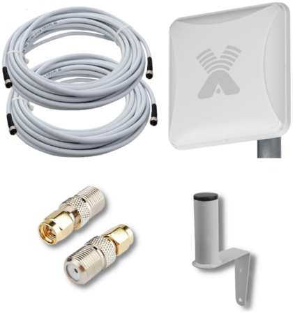 Antex Антенна 3G/ 4G Petra BB MIMO 2*2 15f для усиления сигнала интернет +кабель+пигтейлы SMA 965044443572500