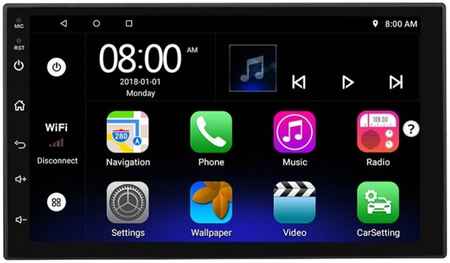 FeelFam Автомагнитола 2 din 7 дюймов Android 2Gb+32Gb / GPS / Bluetooth / Wi-Fi / FM-радио AH-7155
